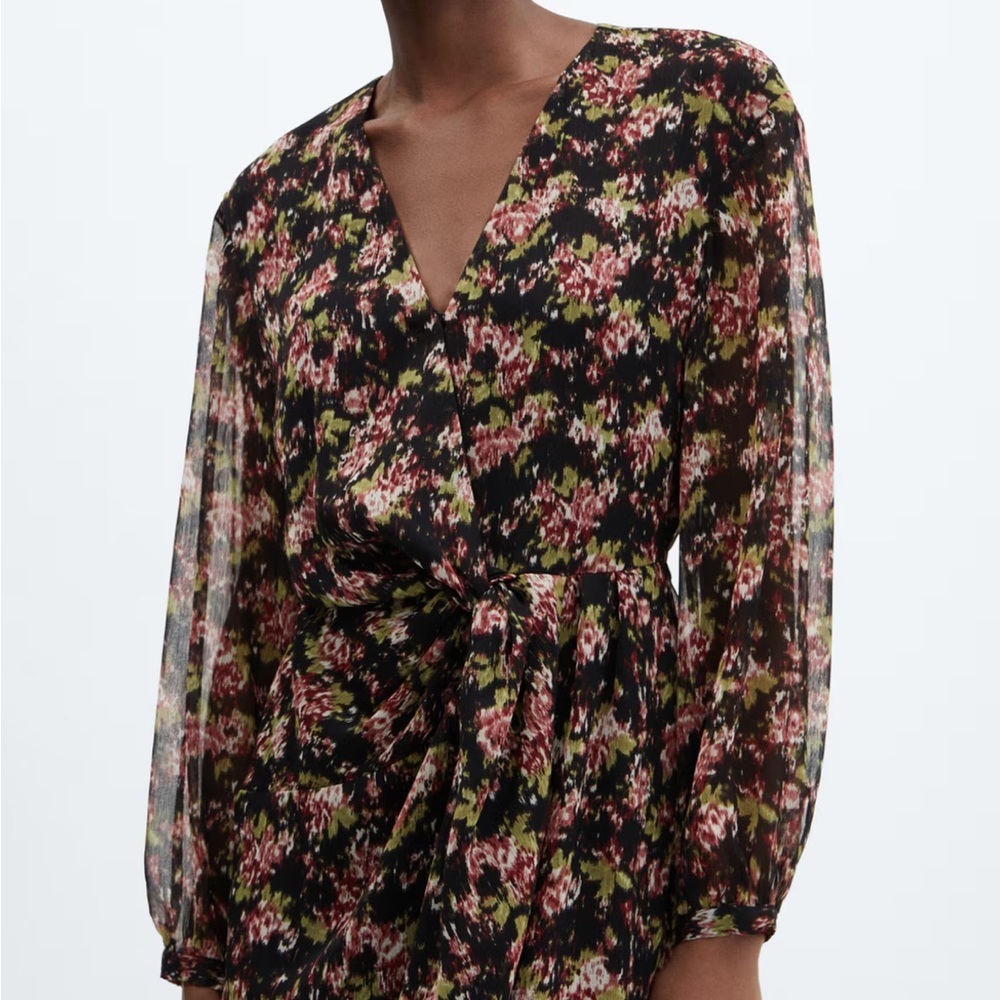 Mango Black Floral Maxi Dress